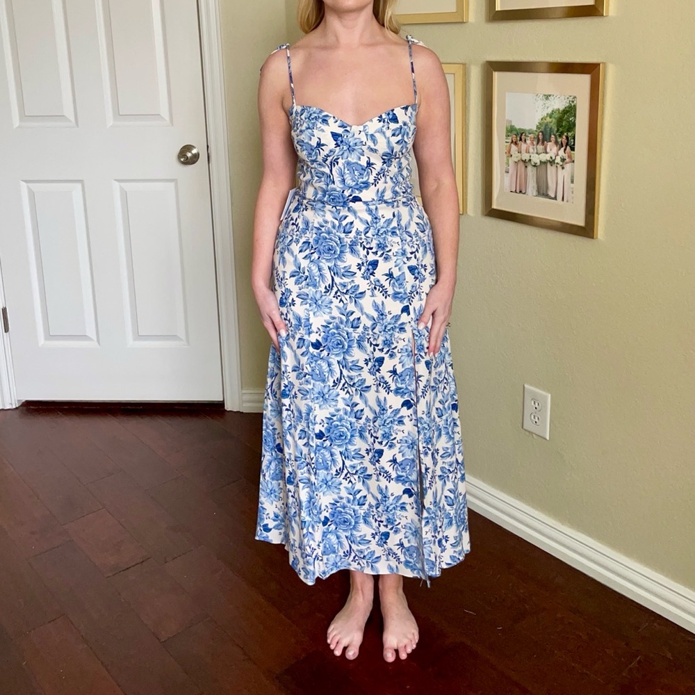 NWT Petal & Pup blue and white floral dress size XS